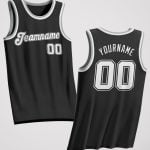 Custom Black White-Silver Gray Basketball Jersey