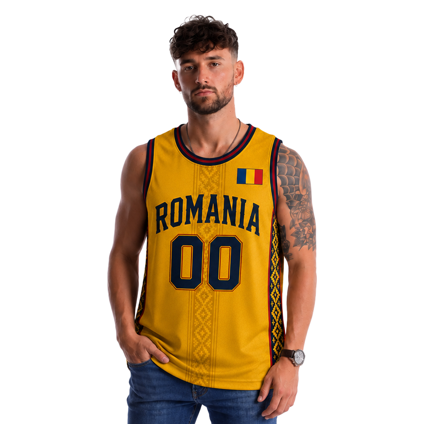 Romania Custom Basketball Jersey - Image 2