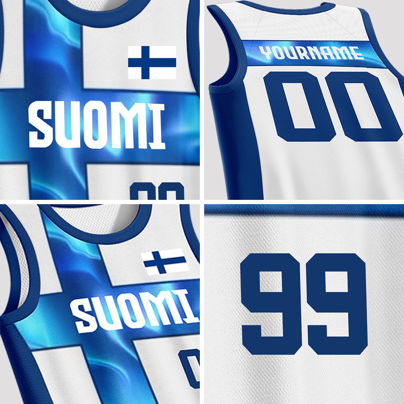Finland Custom Basketball Jersey