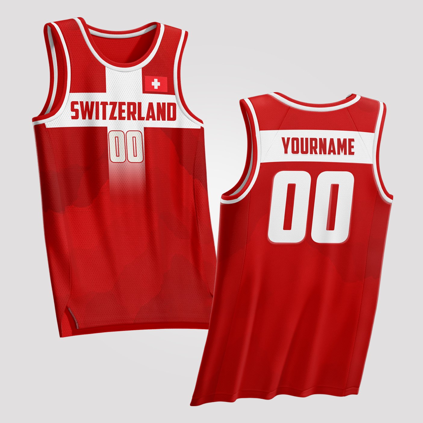 Switzerland Custom Basketball Jersey