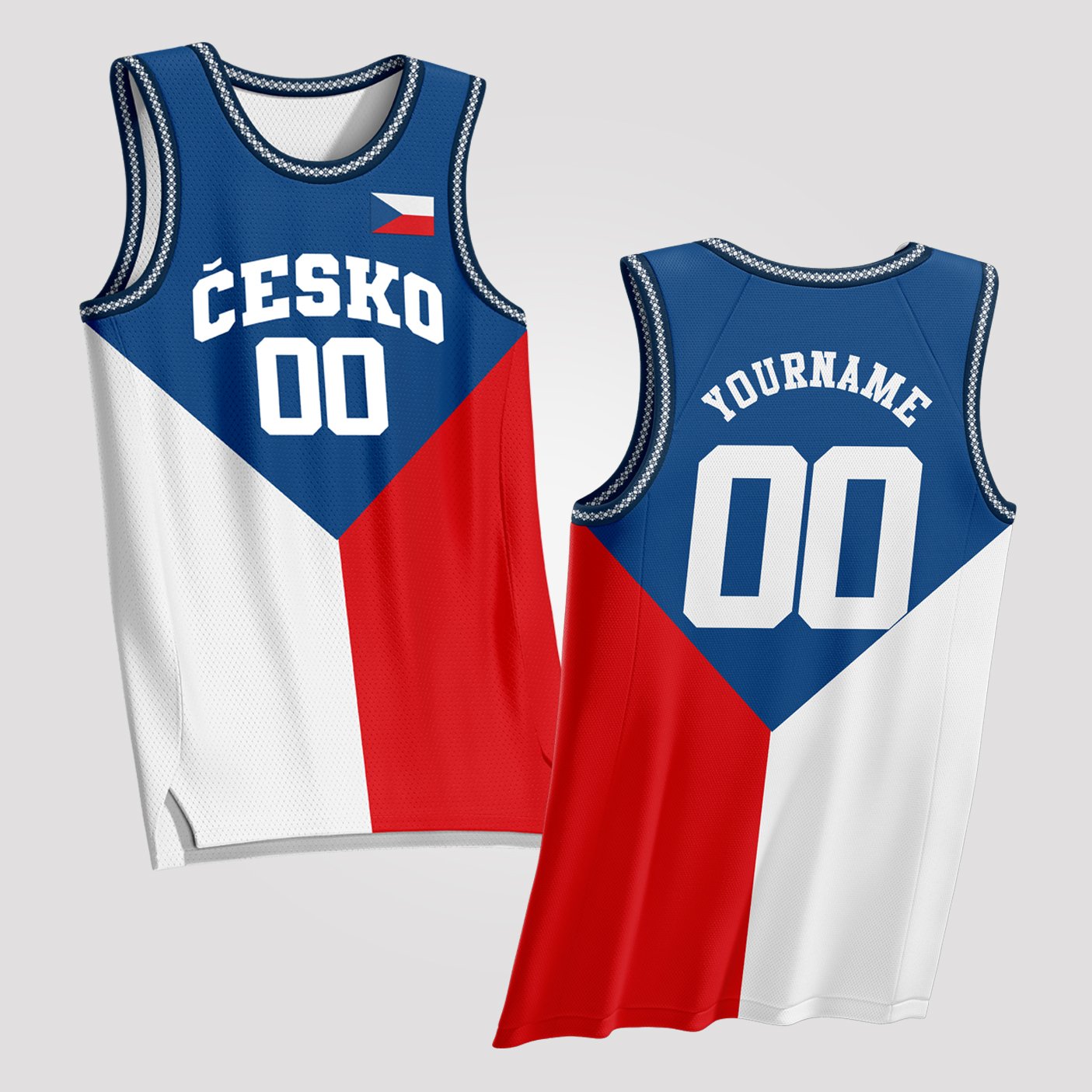 Czech Republic Custom Basketball Jersey