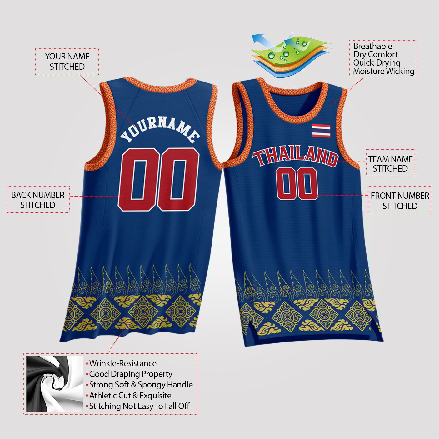 Thailand Custom Basketball Jersey