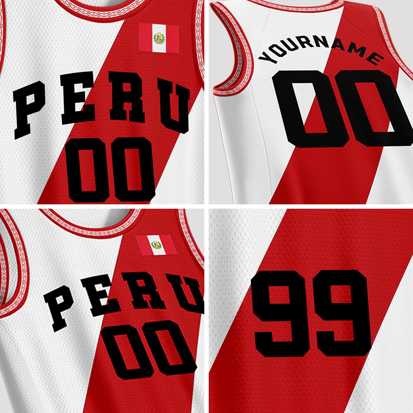 Peru Custom Basketball Jersey