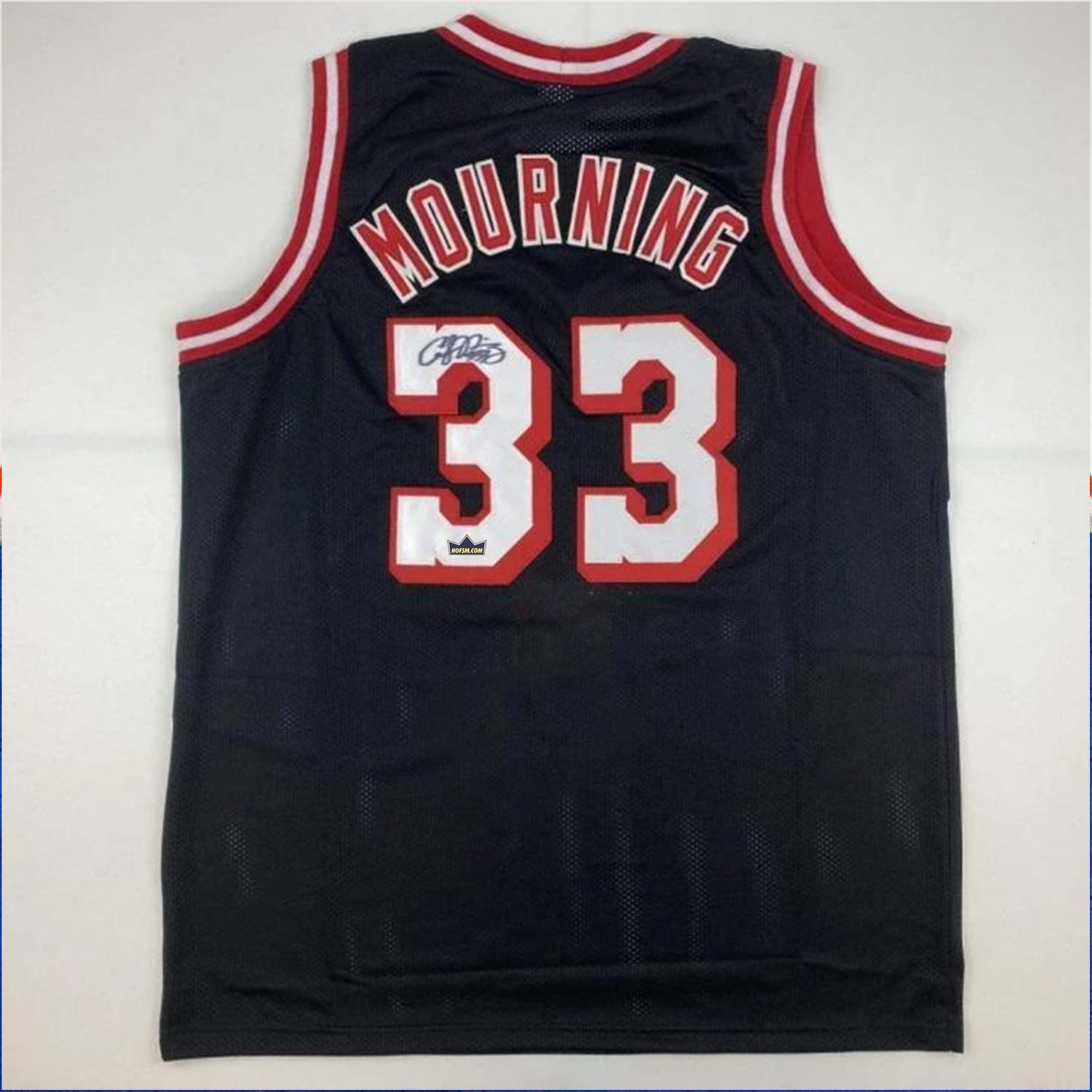 Alonzo Mourning Autographed #33 Miami Basketball Jersey