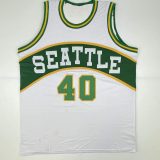Shawn Kemp Autographed #40 Seattle Basketball Jersey