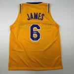 Lebron James Autographed #6 Lakers Basketball Jersey