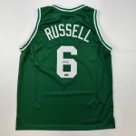 Bill Russell Autographed #6 Boston Basketball Jersey