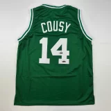 Bob Cousy Autographed #14 Boston Basketball Jersey