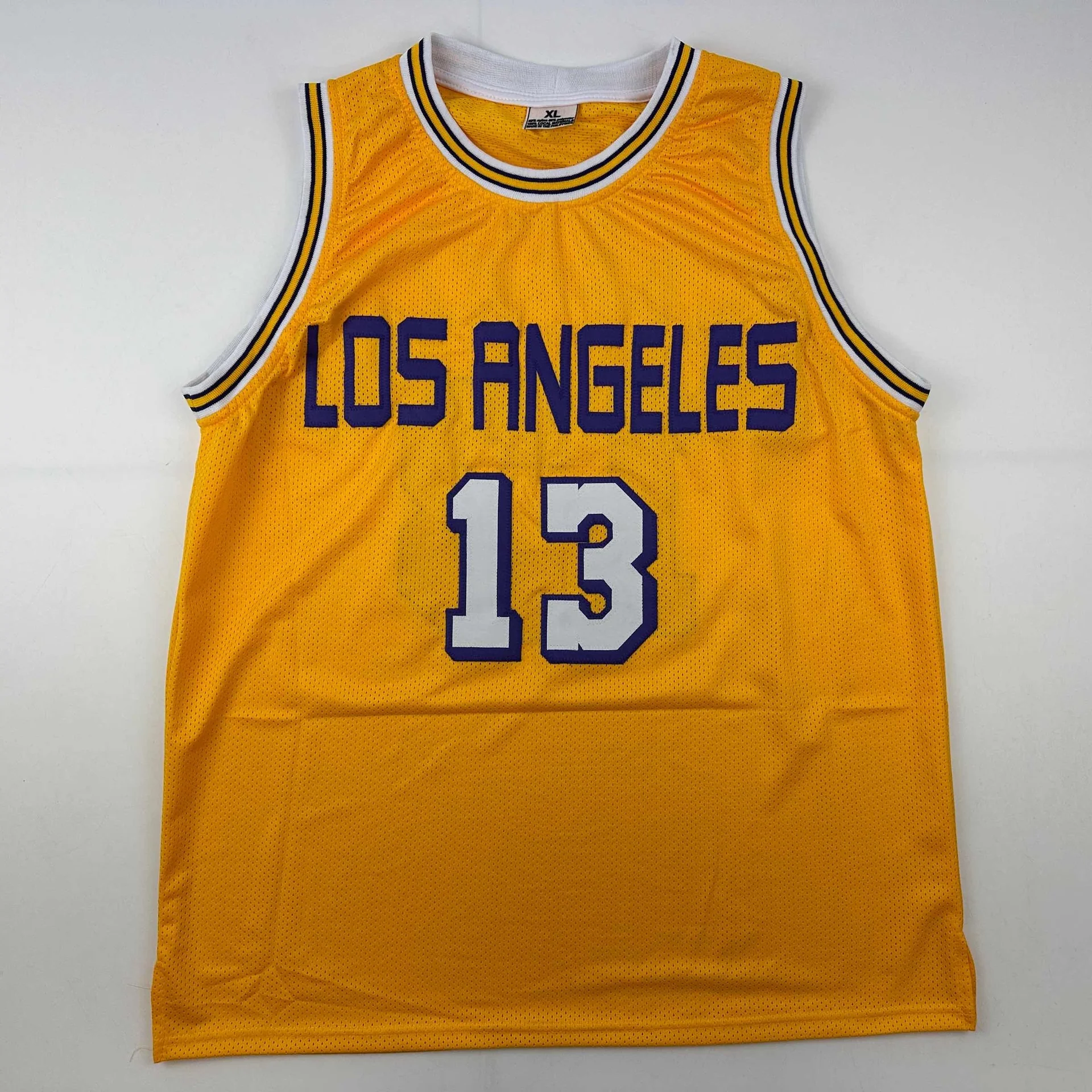 Wilt Chamberlain Autographed #13 Lakers Basketball Jersey
