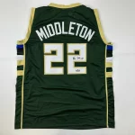 Khris Middleton Autographed #22 Milwaukee Basketball Jersey