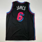 Lebron James Autographed #6 Miami Basketball Jersey