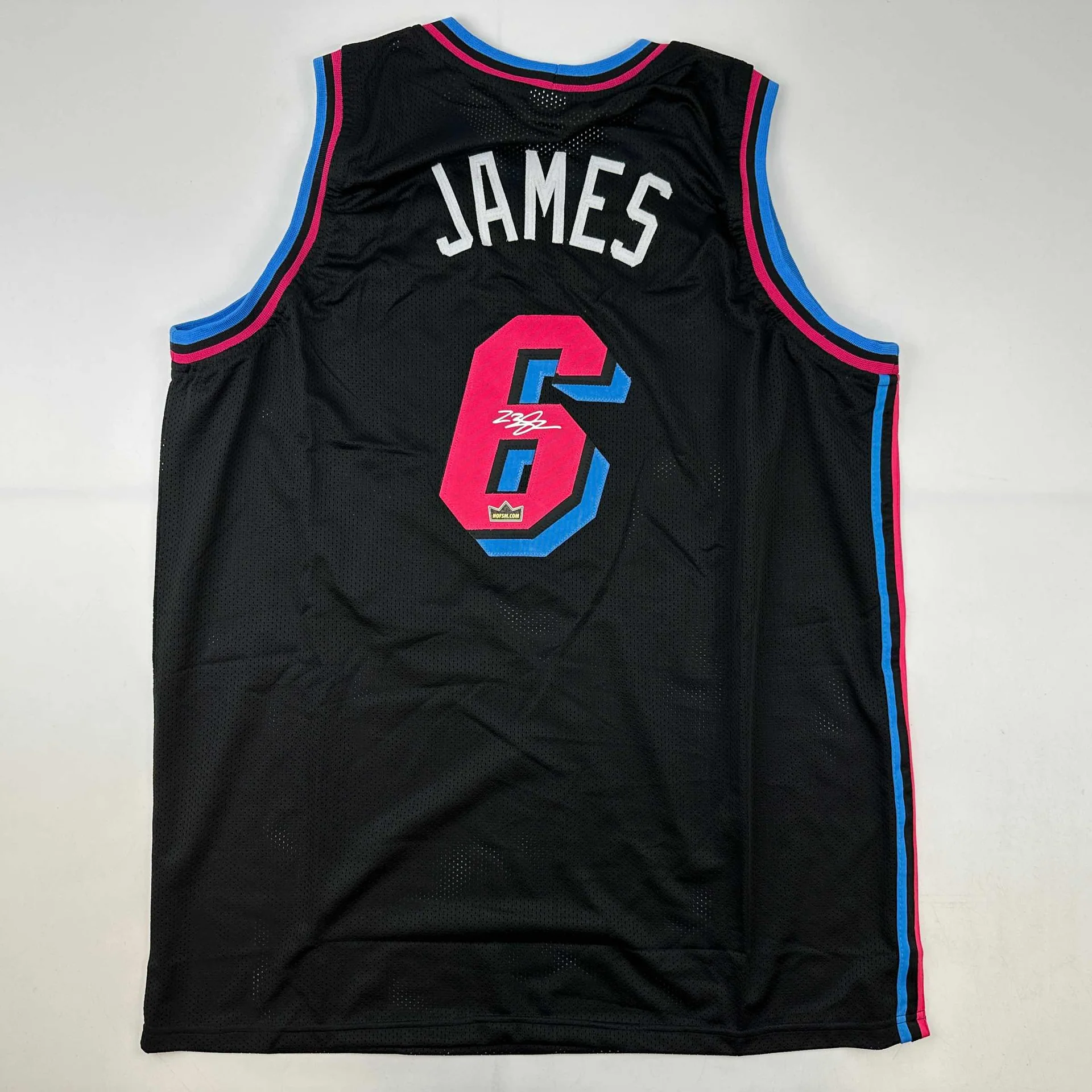 Lebron James Autographed #6 Miami Basketball Jersey