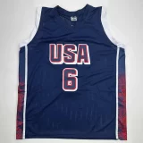 Lebron James Autographed #6 Team USA Basketball Jersey