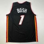 Chris Bosh Autographed #1 Miami Basketball Jersey