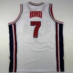 Larry Bird Autographed #7 USA White Basketball Jersey