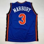Stephon Marbury Autographed #3 New York Basketball Jersey