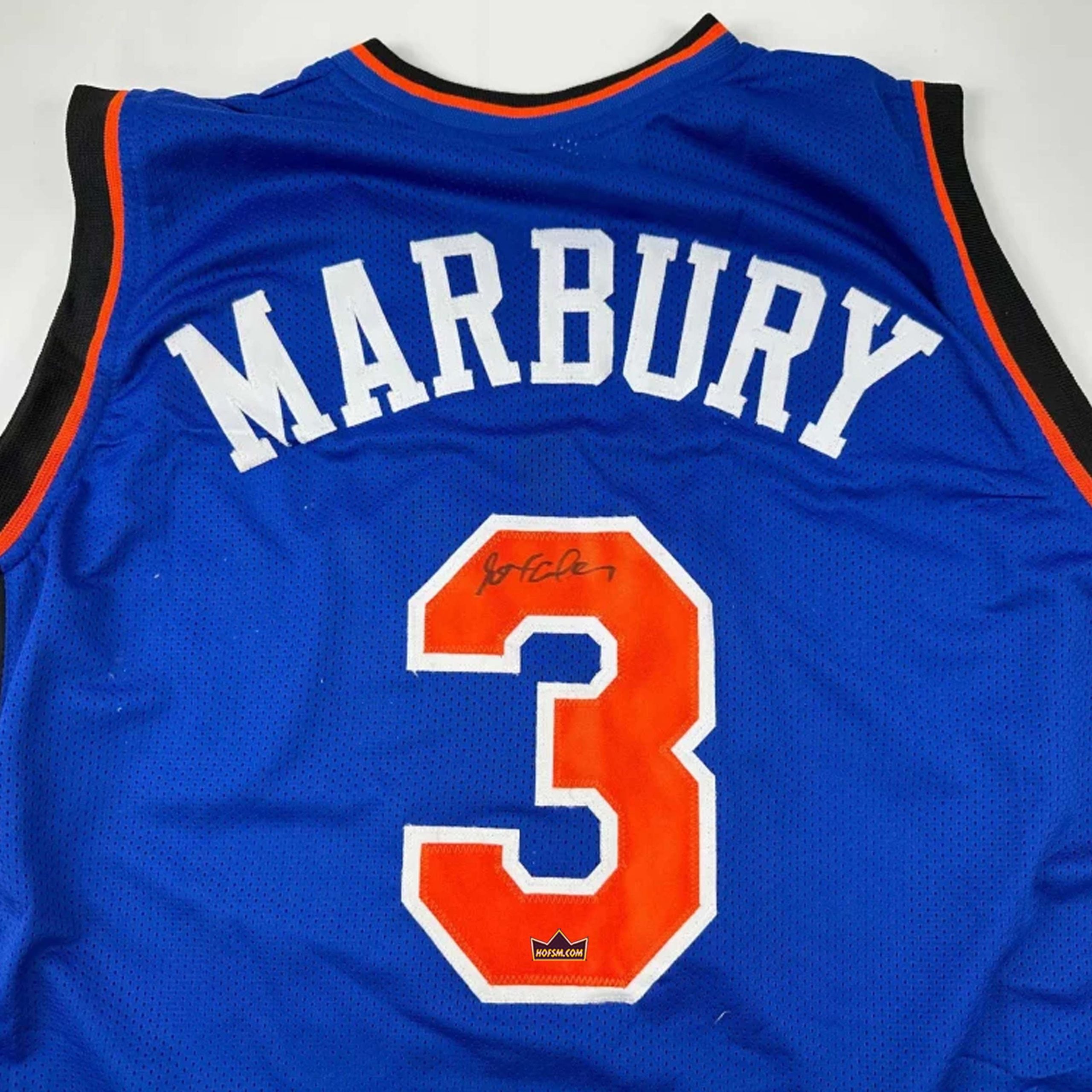 Stephon Marbury Autographed #3 New York Basketball Jersey - Image 4