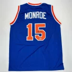 Earl Monroe Autographed #15 New York Basketball Jersey