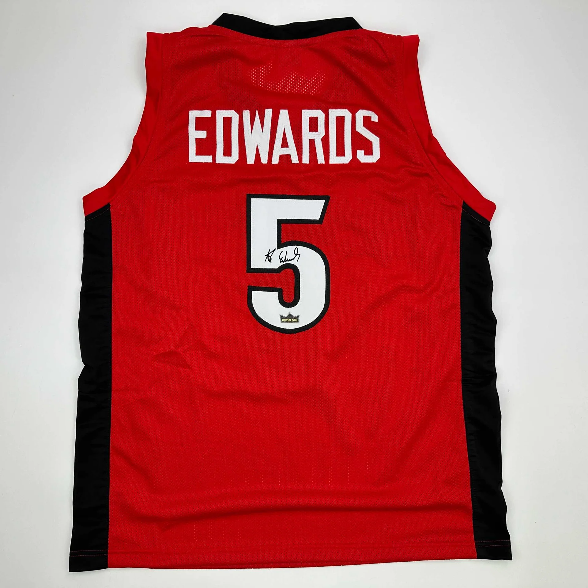 Anthony Edwards Autographed #5 Georgia Basketball Jersey