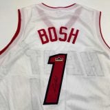 Autographed Chris Bosh #1 Miami Heat Basketball Jersey