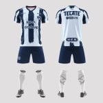 C.F. Monterrey White & Navy Home Blank Soccer Jersey Set