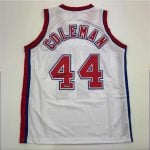 Autographed Derrick Coleman #44 New Jersey Nets Basketball Jersey