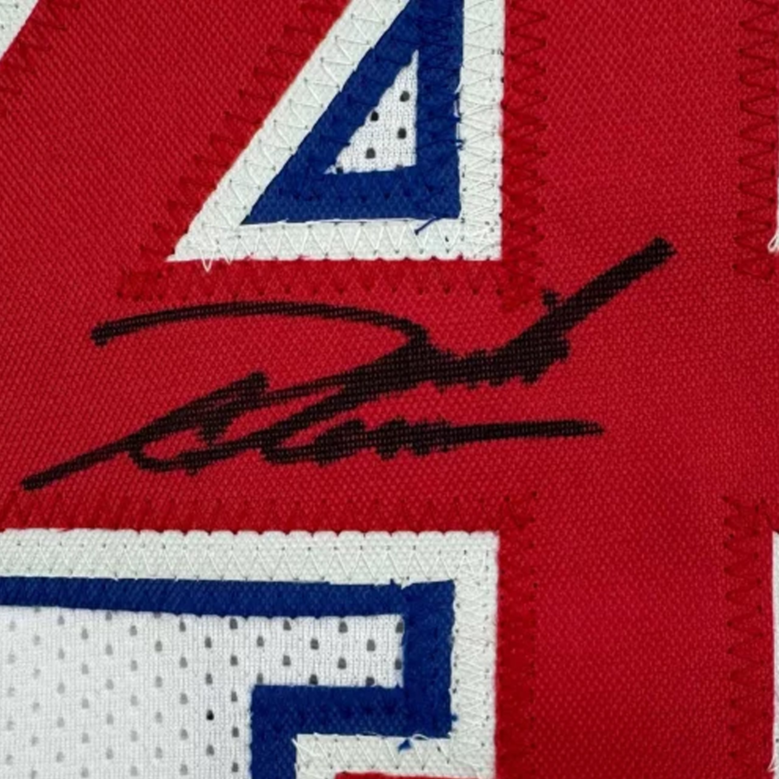 Autographed Derrick Coleman #44 New Jersey Nets Basketball Jersey