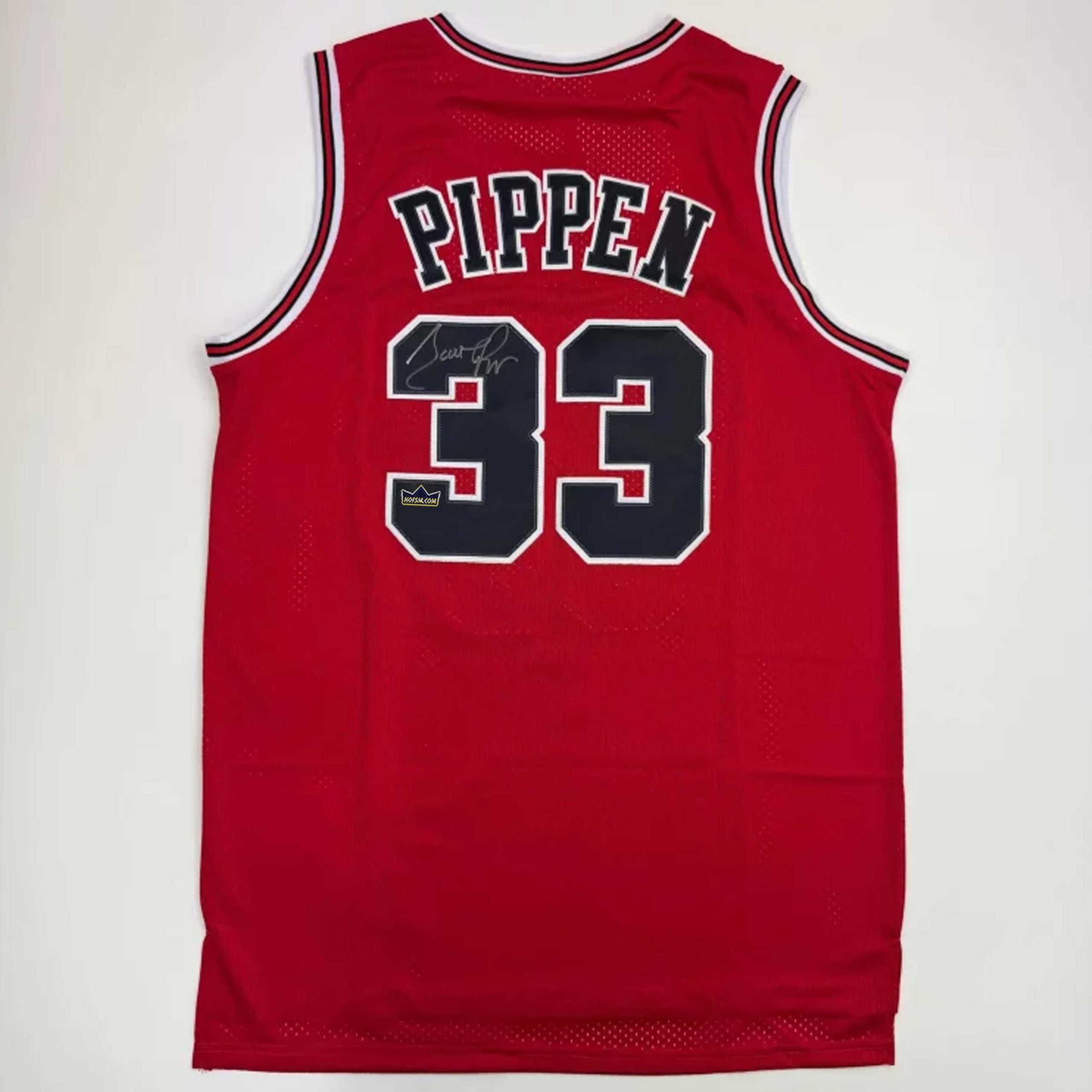 Autographed Scottie Pippen #33 Chicago Bulls Basketball Jersey