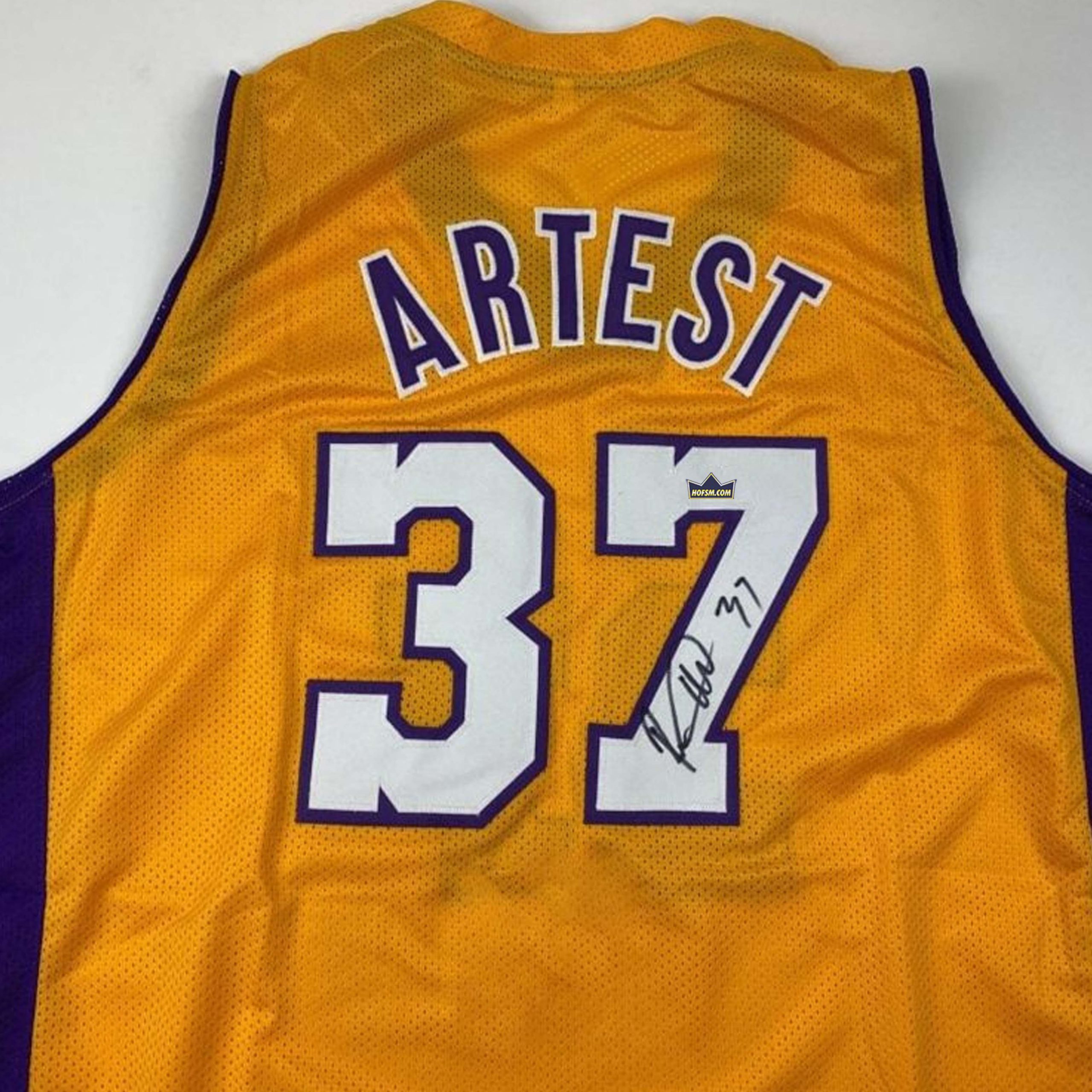 Ron Artest Autographed #37 Los Angeles Basketball Jersey
