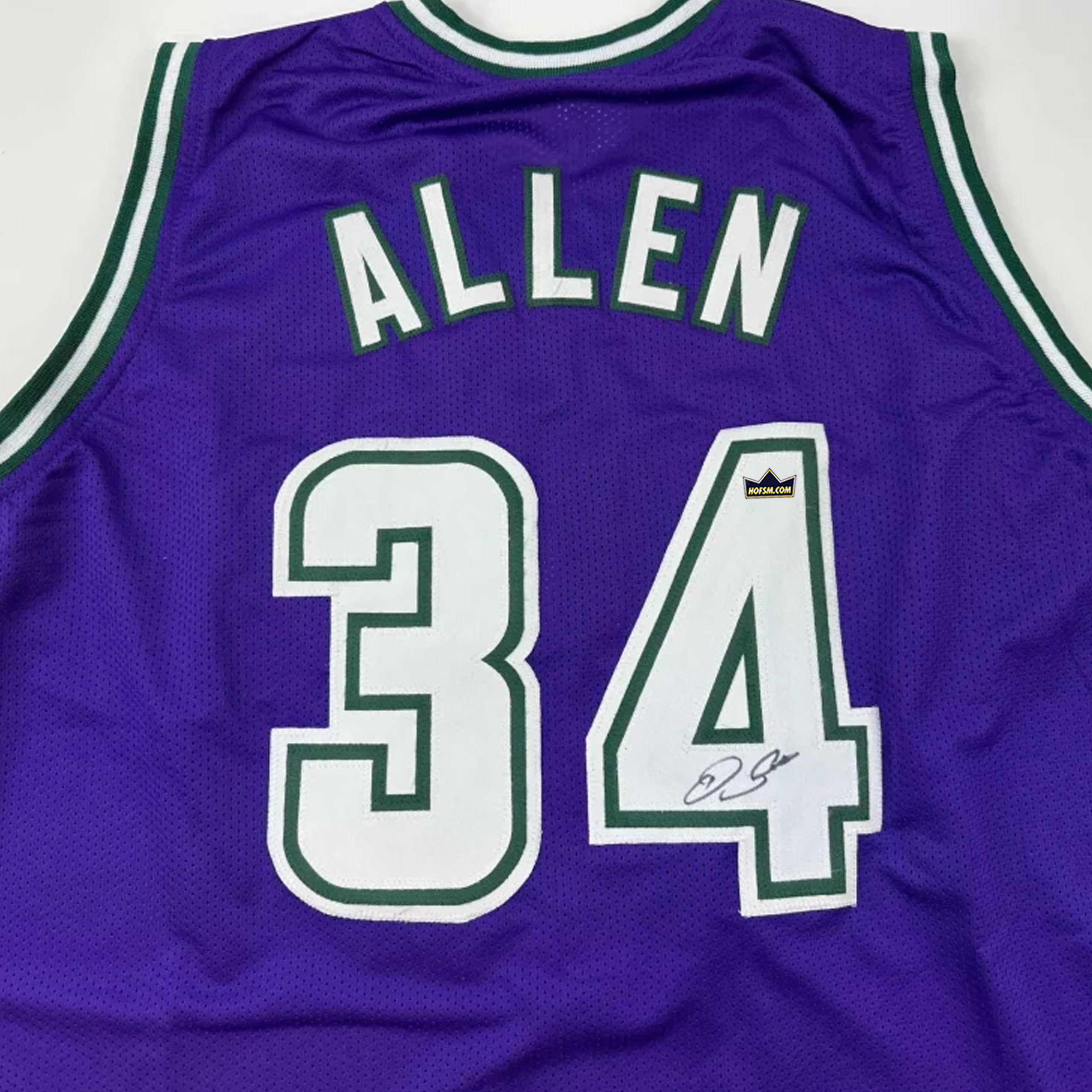 Ray Allen Autographed #34 Milwaukee Bucks Basketball Jersey