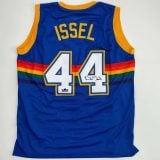 Dan Issel Autographed #44 Denver Nuggets Blue Basketball Jersey
