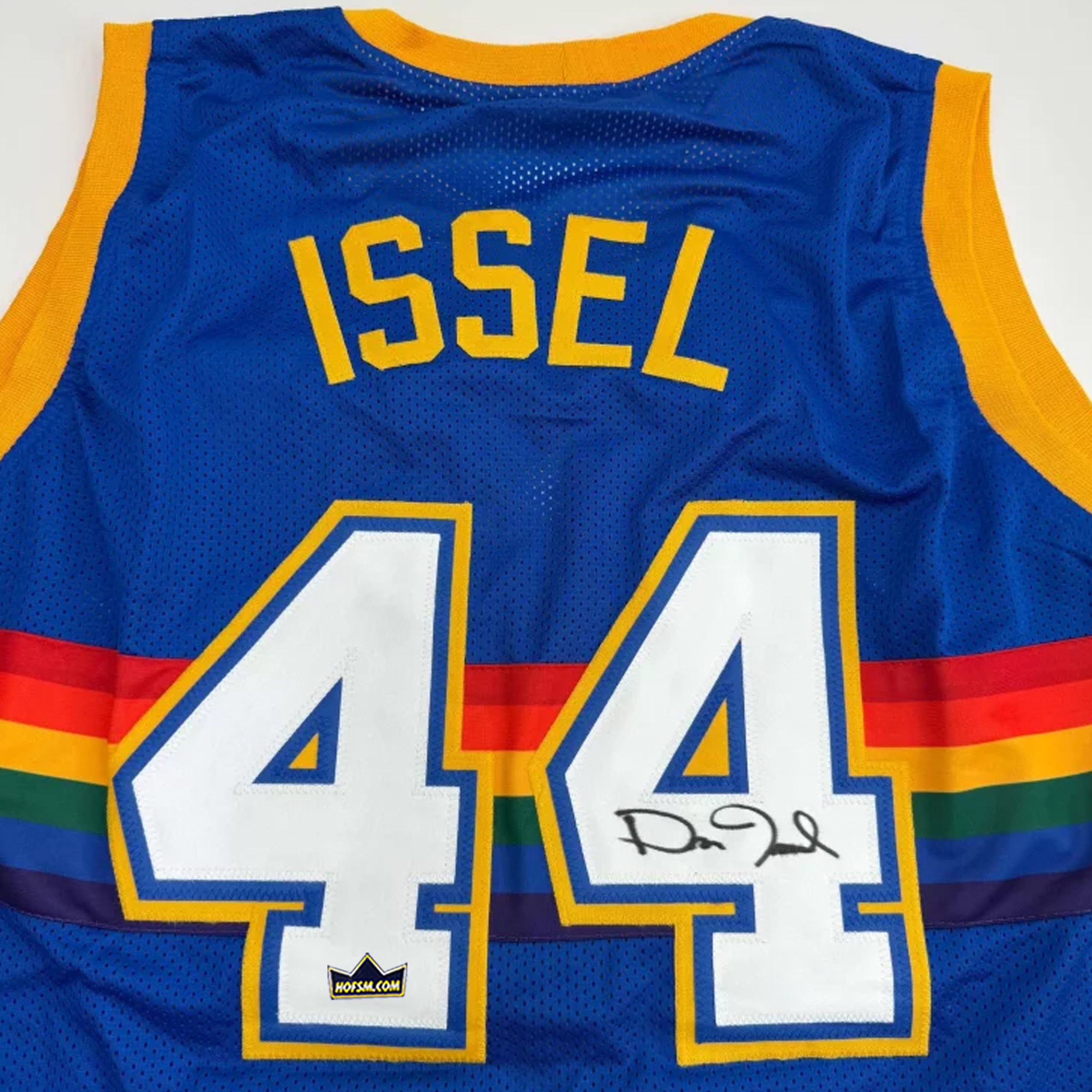 Dan Issel Autographed #44 Denver Nuggets Basketball Jersey
