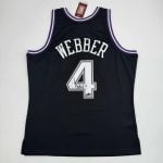 Chris Webber Autographed #4 Sacramento Kings Basketball Jersey