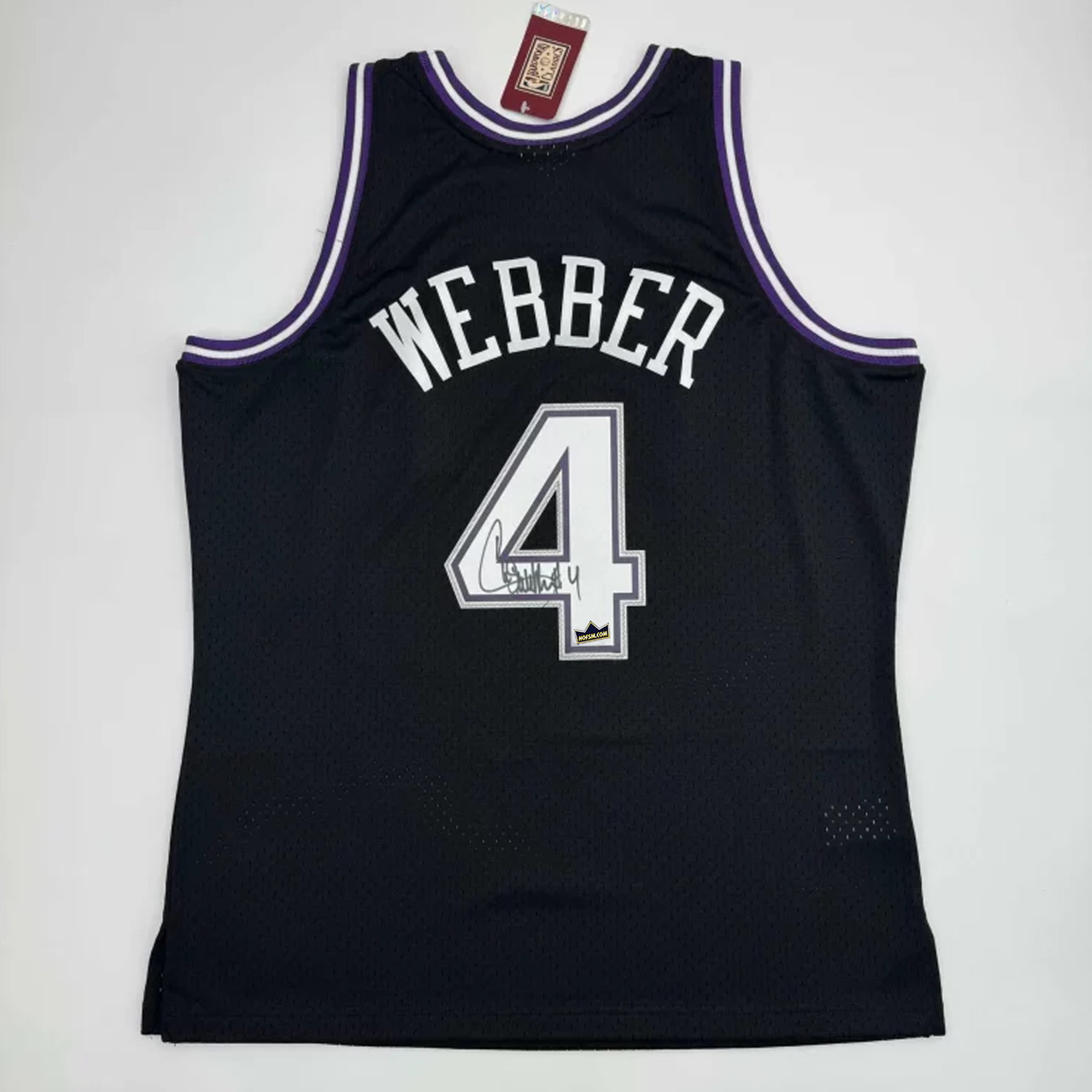 Chris Webber Autographed #4 Sacramento Kings Basketball Jersey