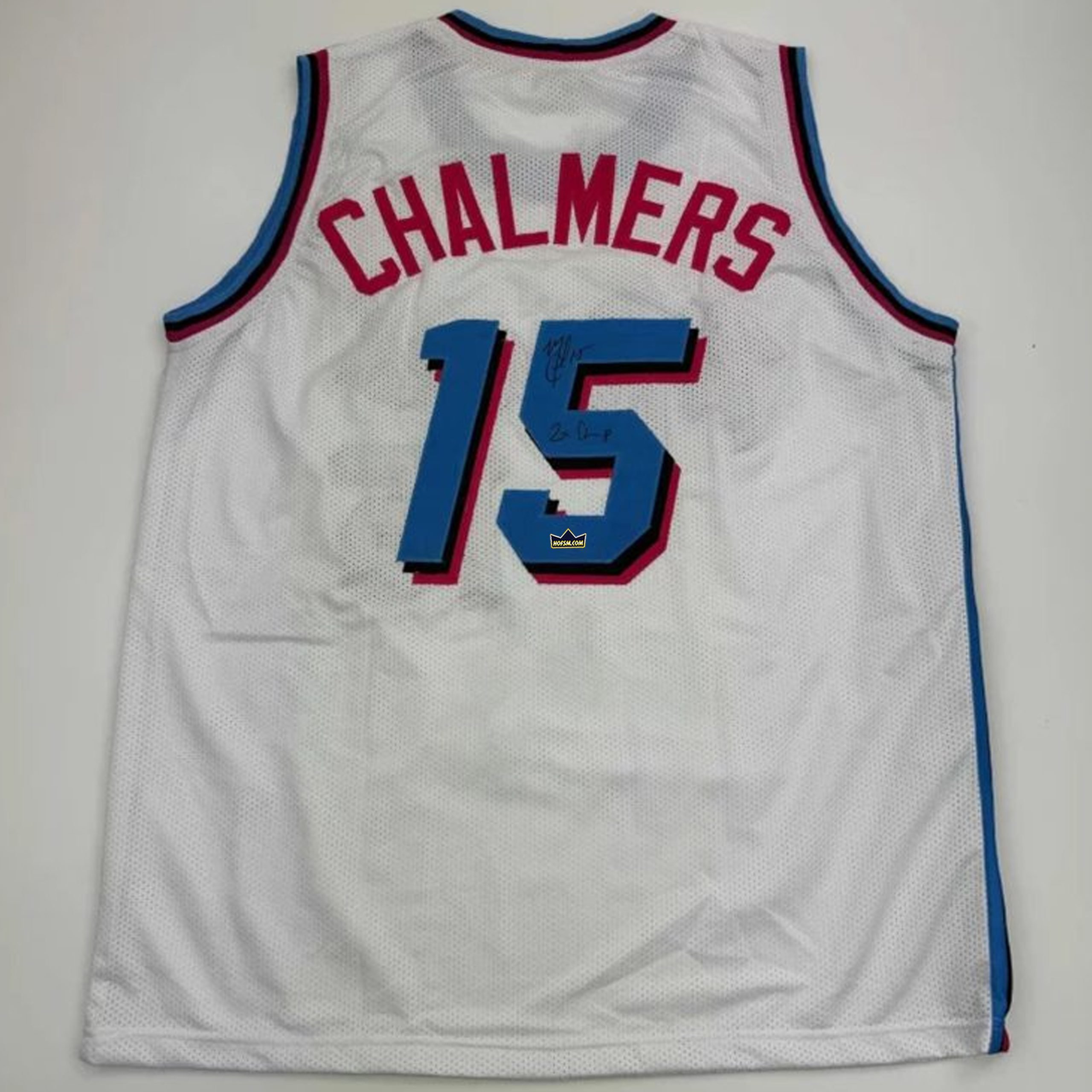 Autographed Mario Chalmers #15 Miami Heat Basketball Jersey