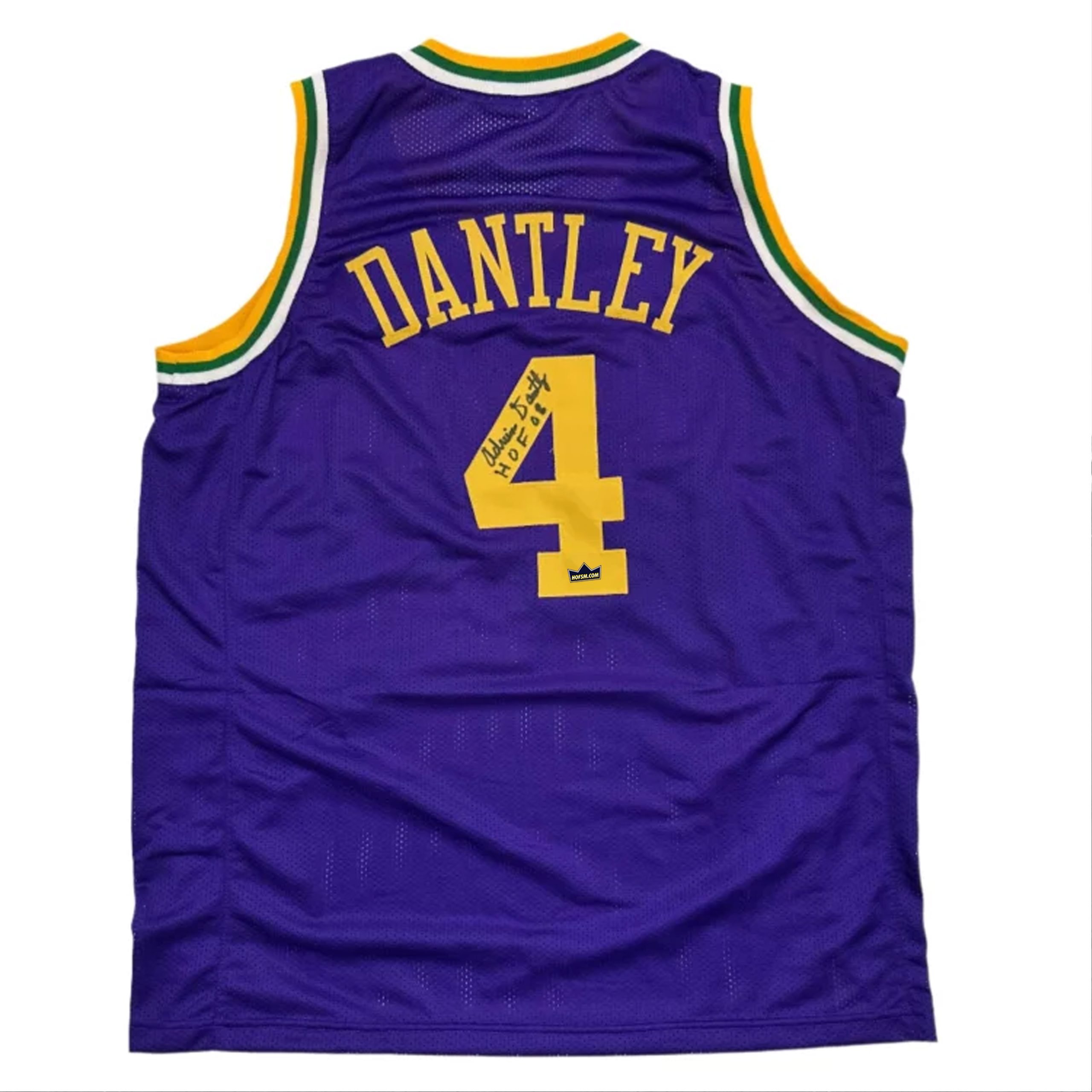 Autographed Adrian Dantley #4 Utah Jazz Basketball Jersey