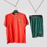 Portugal National Team Red/Green Soccer Jersey Set