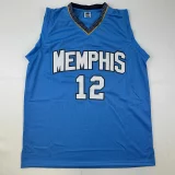 Ja Morant Autographed #12 Memphis Basketball Jersey