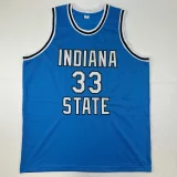 Autographed Larry Bird #33 Indiana State Basketball Jersey