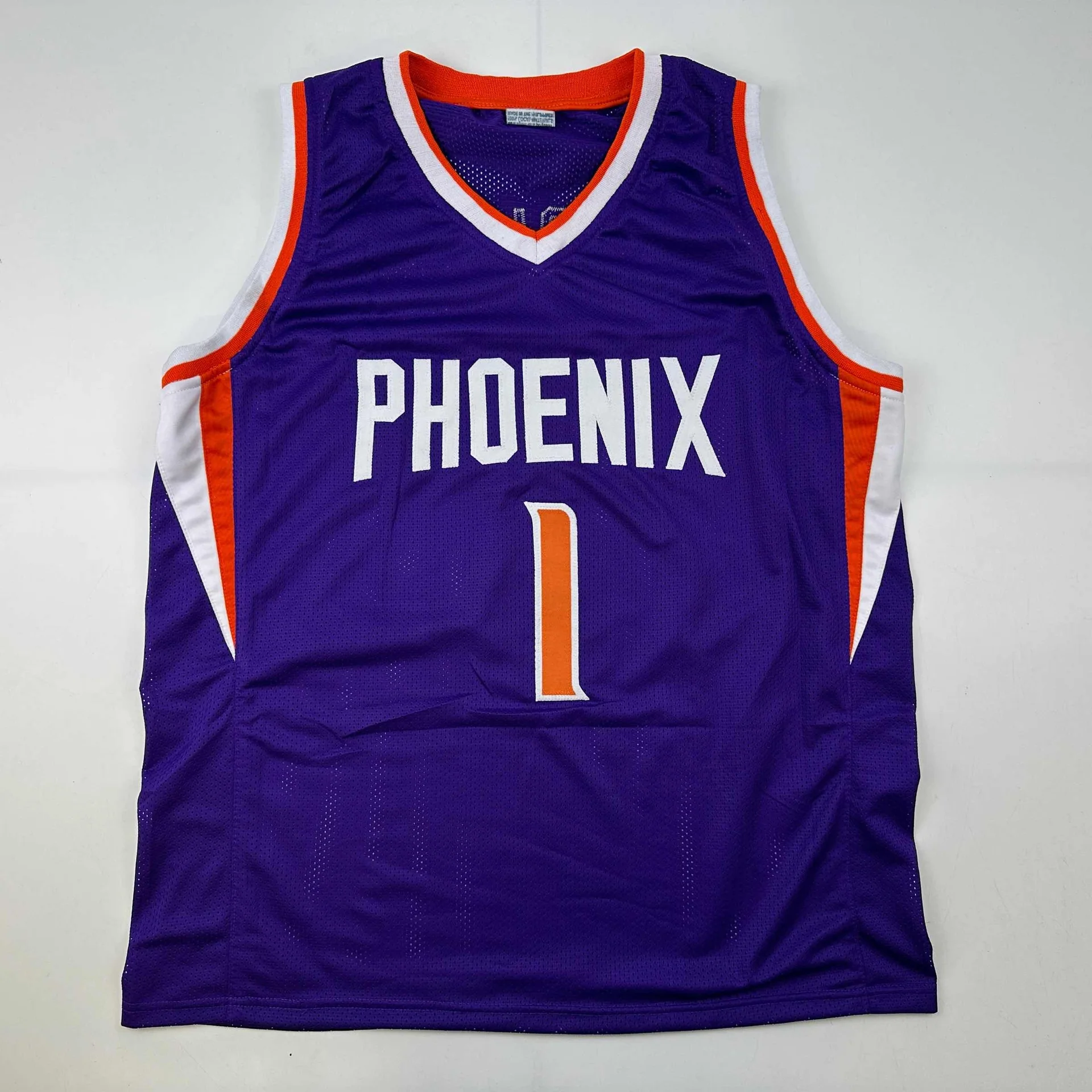 Devin Booker Autographed #1 Phoenix Basketball Jersey