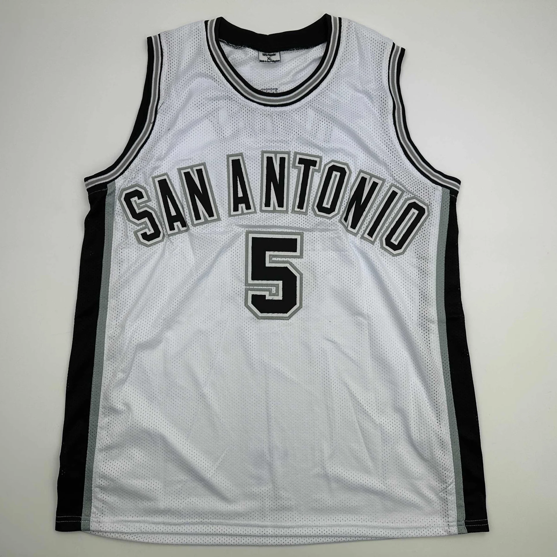 Autographed Robert Horry #5 San Antonio Spurs White Basketball Jersey