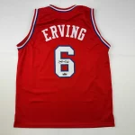 Julius Dr. J Erving Autographed #6 Philadelphia Basketball Jersey
