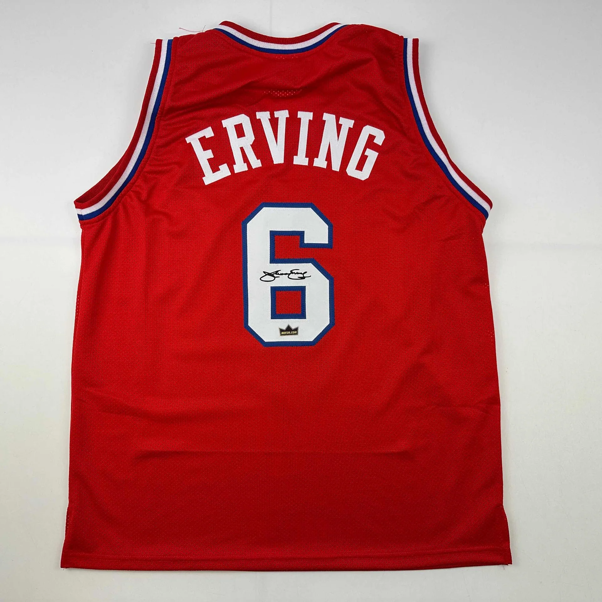 Julius Dr. J Erving Autographed #6 Philadelphia Basketball Jersey