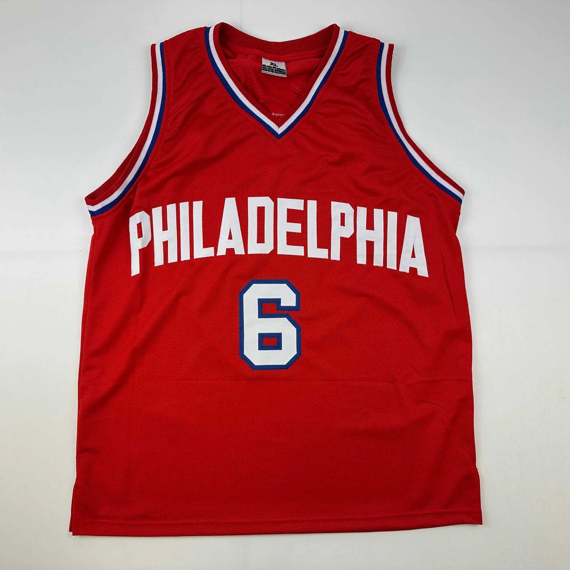 Julius Dr. J Erving Autographed #6 Philadelphia Basketball Jersey