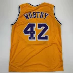 James Worthy Autographed #42 Los Angeles Basketball Jersey