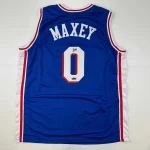 Tyrese Maxey Autographed #0 Philadelphia Basketball Jersey