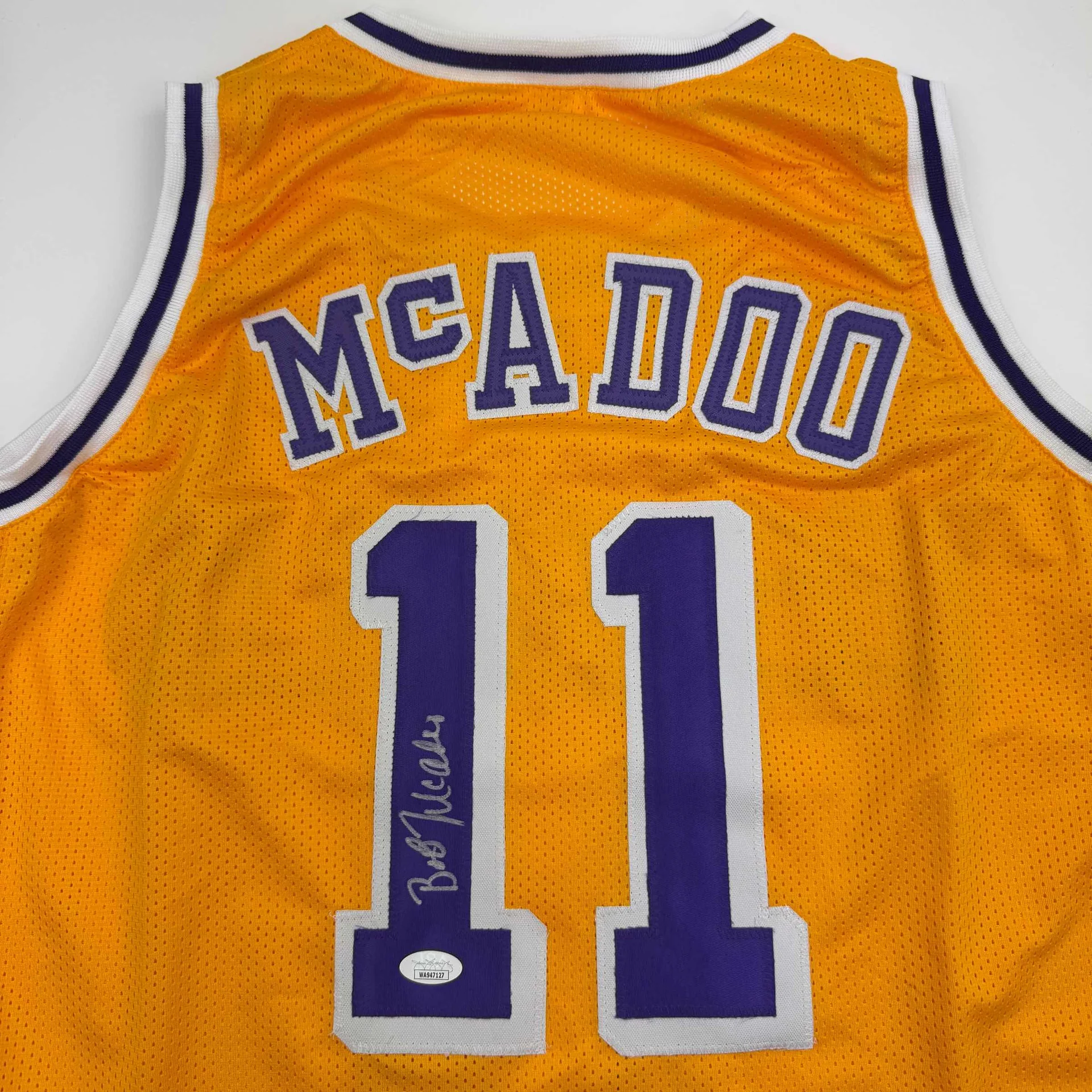 Bob McAdoo Autographed #11 Los Angeles Basketball Jersey