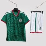 Mexico Green Home Blank Soccer Jersey Set