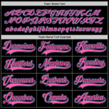 Customized Black Pink-Light Blue Hockey Jersey