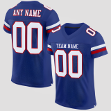 Customized Royal White-Red Mesh Authentic Football Jersey